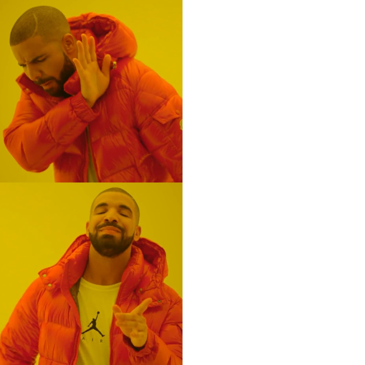 Drake Hotline Bling meme about Nordace